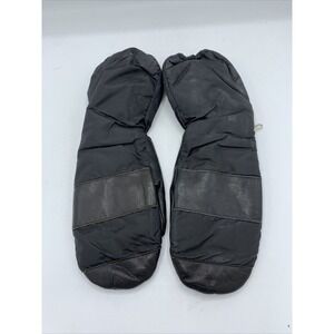 Genuine Steer Hide Leather Mittens, Fleece Lined, Warm, Snowmobile Ski Size M‎